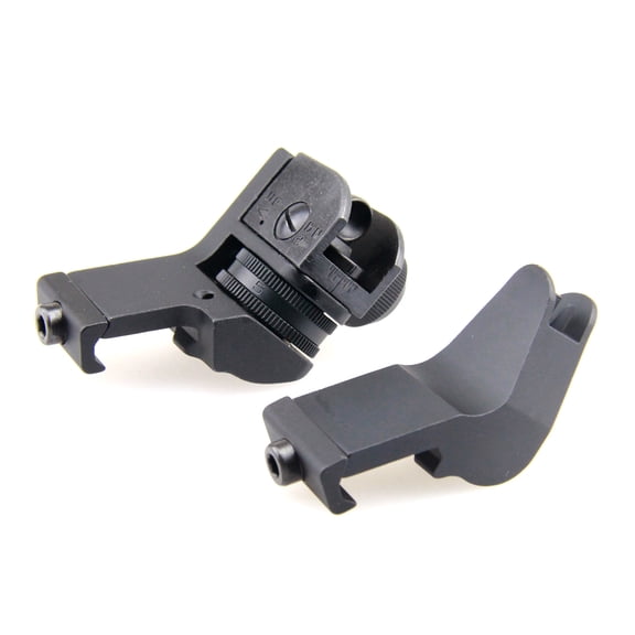 TACFUN 45 Degree Offset BUIS Front & Rear Backup Sight Fit Picatinny Weaver Rail