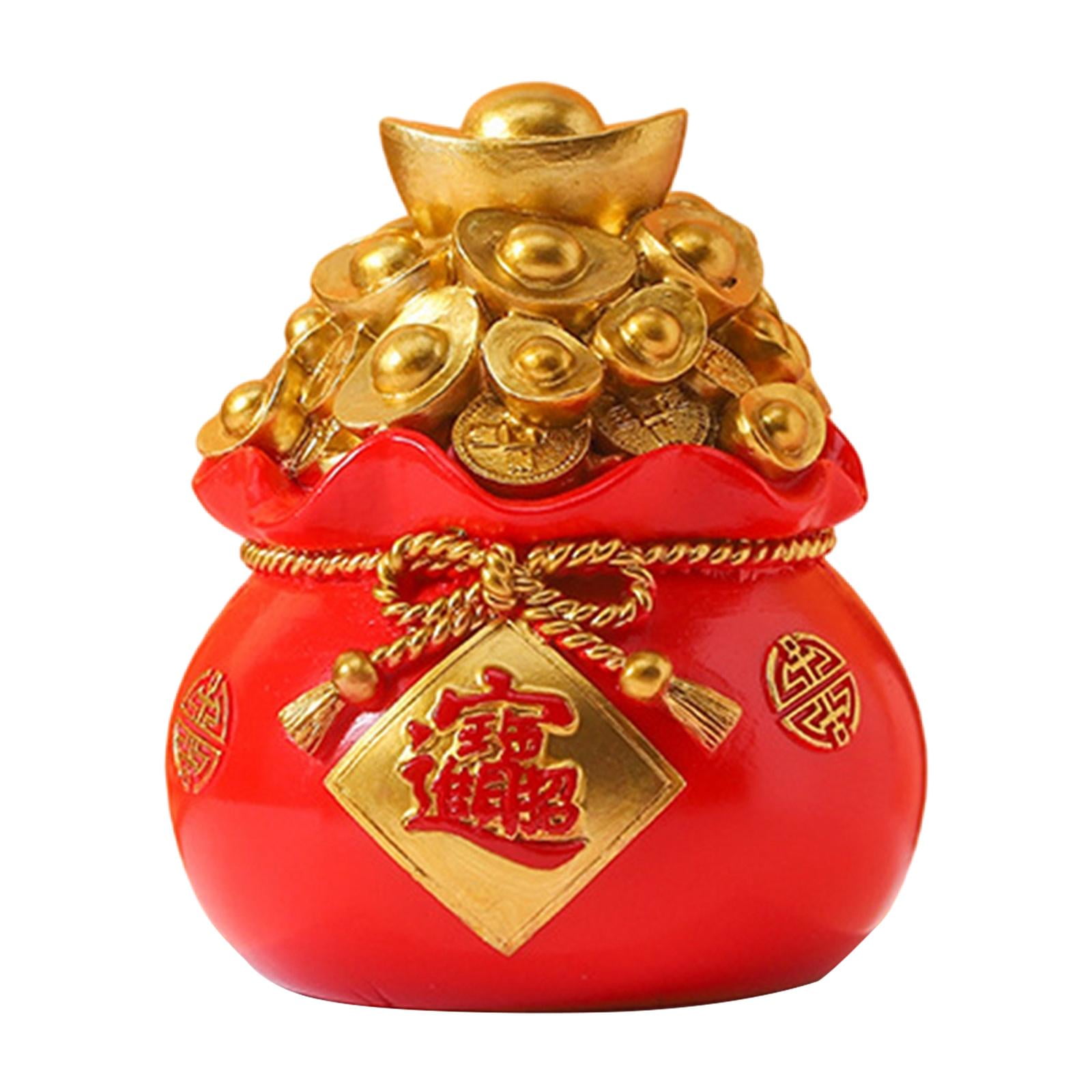 Lucky Wealth Money Bag Traditional Chinese Feng Shui Figurine Car Ornament  Decor - Golden - Walmart.com