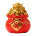 thumbnail image 2 of Tirelire Exquise Forme Figurine Chinoise Feng Shui Collectible Chance Rouge 11x13cm, 2 of 7