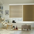 thumbnail image 5 of MiLin Cordless Blackout Zebra Blinds, Light Control Shading Privacy Dual Layer Roller Window Shades and Blinds, Fast Delivery Custom Cut to Size 12-70 Width Inch (Blackout Brown, 39" W X 72" H), 5 of 6