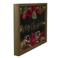 thumbnail image 2 of Northlight Lighted "Merry Christmas" Poinsettias Wood Framed Christmas Plaque - 15.75", 2 of 3