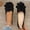 B_ Black, variant on Women's Plus Size Square Toe Bow Knot Closed Toe Flats, Solid Slip On Soft Sole Casual Shoes White 36