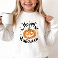 thumbnail image 4 of Enjoytime Halloween Girls Sweatshirt Pumpkin Graphic Crew Neck Long Sleeve Pullover Top Cute Fall Fashion Kids Clothes 1-14 Years, 4 of 7