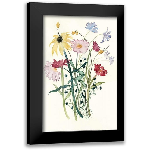 Popp, Grace 10x14 Black Modern Framed Museum Art Print Titled - Wildflower Watercolor I
