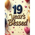thumbnail image 4 of LUUFILx 19 Years Blessed Party Backdrop Balloon Decoration Photography Props Celebration Banner Backdrop Decor Birthday Background Party Supplies, 4 of 7