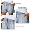 thumbnail image 2 of Pantalones cortos de verano para mujer, cintura elástica, cierre de cordón, cintura media, pantalones cortos de estilo casual con bolsillos laterales, 2 of 4