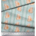 thumbnail image 3 of Soimoi Gold Cotton Poplin Fabric Tendril & Abstract Print Fabric by Yard 56 Inch Wide, 3 of 5