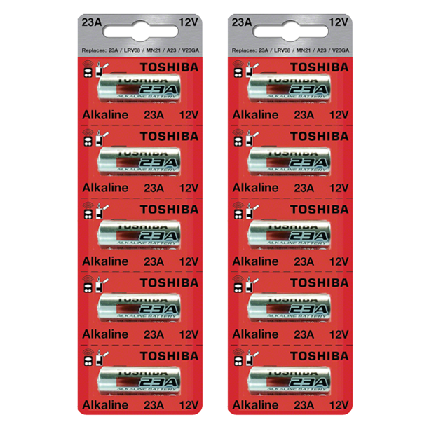 Toshiba A23 Battery 12Volt 23AE 21/23 GP23 23A 23GA MN21 (10 Batteries