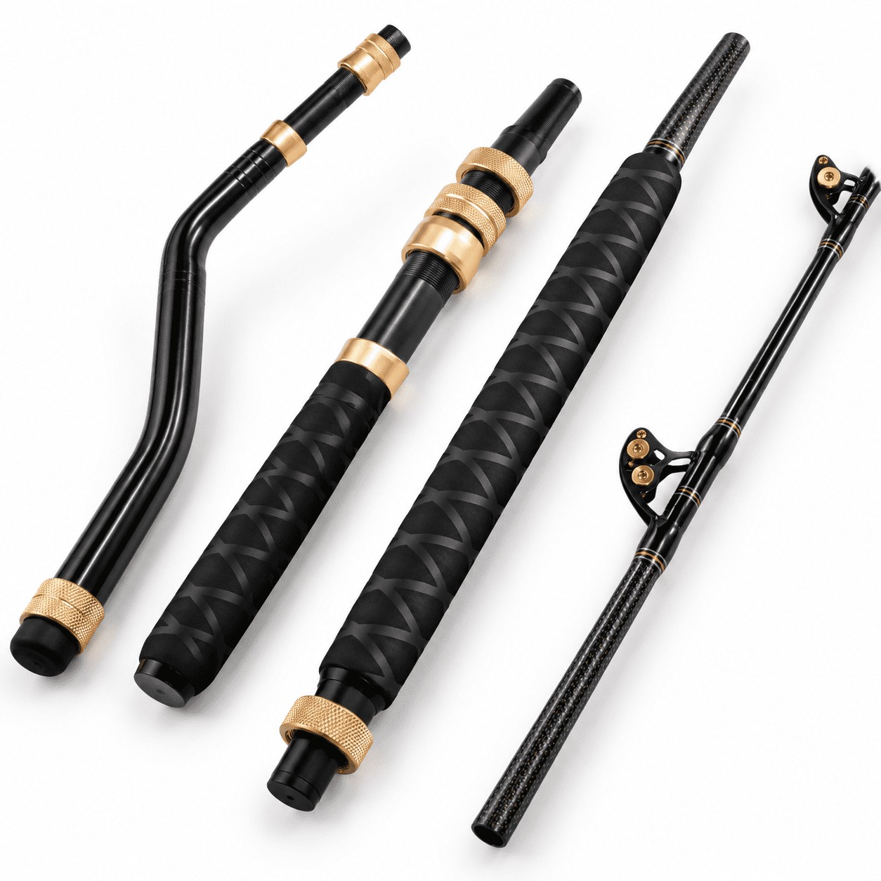 6 – 100-180lbs – Bent II Heavy Roller Bent Big Game Conventional Boat Fishing Trolling Rod