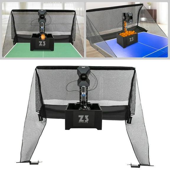 ToppiJoy 35-90 Balls/Min Ping Pong Ball Machine with Net, Automatic Table Tennis Machine for Training, Ping Pong Ball Pitching Machine