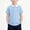 Light Blue1, variant on Solid Color Casual Short Sleeve Top With Subtle Rhinestone Accents And Minimalist Print For Kids Hot Pink Size 10