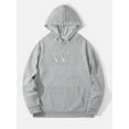 thumbnail image 2 of IEFIEL Mens Long Sleeves Drawstring Sweatshirt Casual Pullover Hoodie Jogging Running Tops Gray XXL, 2 of 4