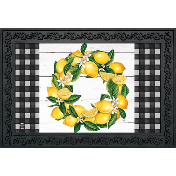 Briarwood Lane Lemon Wreath Summer Doormat