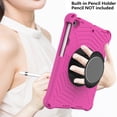 thumbnail image 6 of iPad 8th Generation Case 10.2", iPad 10.2 7th Gen Case, iPad Air 3 Case 10.5", Allytech Shockproof Silicone EVA Rubber Kickstand Shoulder Strap Kids Friendly Case Cover for iPad 10.2", Rose, 6 of 6
