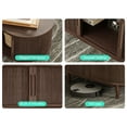 thumbnail image 6 of LINSY HOME Fluted Coffee Table with Storage, Mid-Century Coffee Table for Living Room with Sliding Tambour Door, Walnut, 6 of 8