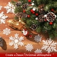 thumbnail image 6 of Ayieyill 200Pcs Christmas Pine Cones, Mixced Snowflake Ornaments and Berry Pine Branch Set, White Winter Holiday Ornament, 6 of 8