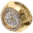 thumbnail image 4 of Golden Elastic Band Watch Ring for Decoration Quartz Movement Casual Event Present, 4 of 8