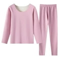 thumbnail image 2 of Womens Thermal Long Underwear Set Winter Warm Soft Lounge Trousers Suit Cozy Top and Bottom, 2 of 8