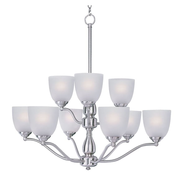 10066FTSN Maxim Lighting Stefan-Nine Light 2-Tier Chandelier in Contemporary style-30 Inches wide by 30 inches high     -Traditional Installation