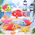 thumbnail image 4 of Juguetes de peluche Blueweenly con forma de pez, paquete de 12 unidades, 22 cm, colorido juego, 4 of 8