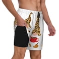thumbnail image 2 of Balery Christmas Gnomes In Leopard Bañador para hombre, shorts de playa de secado rápido con entrepierna y forro de compresión-Small, 2 of 6