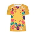 thumbnail image 5 of Xuety Womens Plus Size Easter Tops 2026 Sunner T-Shirt Cute Bunny Graphic Casual Crew Neck Short Sleeve Loose Tunic Tops, 5 of 5