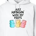 thumbnail image 3 of Inktastic Easter Just Hangin' with My Peeps Adult Hoodie Sweatshirt, 3 of 4