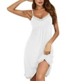 thumbnail image 2 of Sevevn Womens Solid Color Nightgown Winter Loose Bathrobe Home Wear Nightgown, 2 of 3