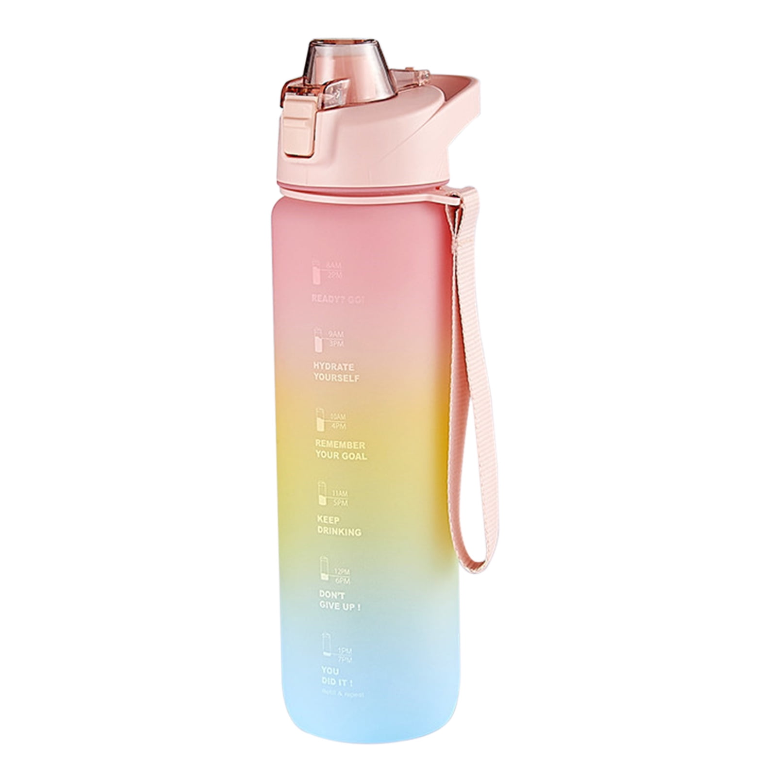 Sports Water Bottle with Marker BPA Free & Leak proof Portable 