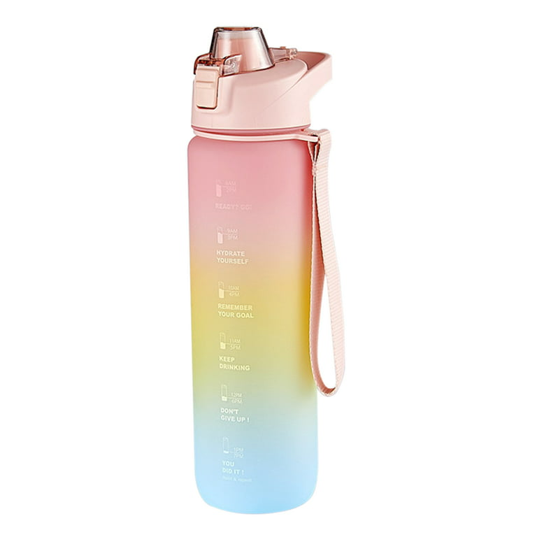 Notes Music Water Bottles Sports Water Bottle with Straw BPA Free  Waterbottle Clear Running Large Water Bottle for Travel Girls Boys Women  Men Gym
