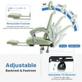 thumbnail image 4 of CONCETTA Ergonomic High Back Mesh Office Chair with Footrest and Armrests, Adjustable Lumbar Support, Headrest, and Reclining, Swivel Rolling Desk Chair for Home and Computer Tasks, Green, 4 of 10