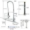 thumbnail image 5 of WOWOW Chrome Spring Kitchen Faucet with Pre-Rinse Pull Down Sprayer Commercial Brass Pot Filler Kitchen Sink Faucet, 5 of 6