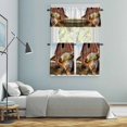 thumbnail image 6 of Yak Butterfly Kitchen Curtains Valances and Tiers Set of 3 Vintage Funny Farm Sunglasses Yak Butterfly Tier Curtains and Valance with Rod Pocket for Small Windows, 27.5"x36", 6 of 9