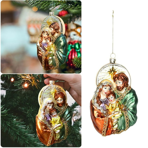 Christmas Tree Hanging Ornament Advent Christmas Hanging Pendant Glass Stained Glass Ornament Hangers Vintage Stained Glass Window Bottle Topper Beads on String Alphabet Wall Garland