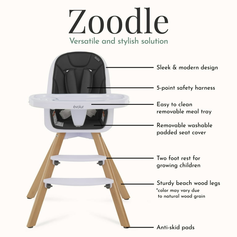スツール postmodern designe high chair 2set Amazon.com : Evolur Zoodle 2 in 1 Convertible Baby High