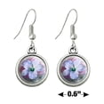 thumbnail image 4 of Tropical Blue Hibiscus Hawaiian Bloom Novelty Dangling Drop Charm Earrings, 4 of 5