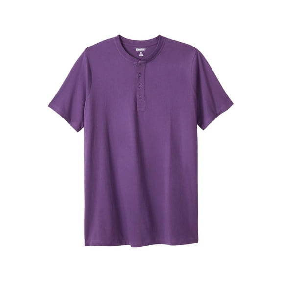 KingSize Men's Big & Tall Shrink-Less Longer Length Lightweight Henley T-Shirt
