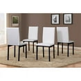 thumbnail image 4 of Roundhill Furniture Citico 5Pc Dining Set with Laminated Faux Marble Top, Black Table with White Chairs, 4 of 8
