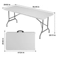 thumbnail image 2 of Alvantor Heavy Duty Folding Table Indoor Outdoor, Portable Camping Table, White, 2 of 7