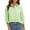 Green-Summer Tops, variant on FNFYFH Womens Button Down Shirts 3/4 Sleeve Gingham Collared Tops Blouses Ruffle Babydoll Crop Tops