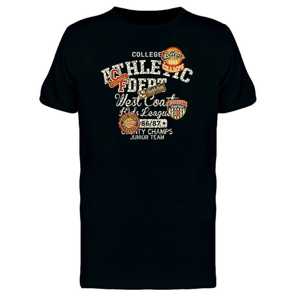 Stamped Athletic Department  T-Shirt Men -Image by Shutterstock, Male 3X-Large