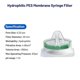 thumbnail image 3 of Sterile Syringe Filter PES, Hydrophilic Filtration, 10Pcs, 3 of 5