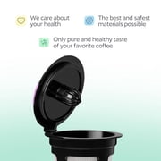 OFEFE 4 Pcs Compatible with Keurig 1.0, Keurig 2.0,Etc,Reusable K Cups for Keurig - 4 Black Refillable Kcups Coffee Filters for Keurig Coffee Makers