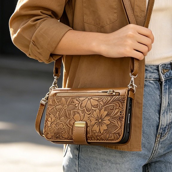 PU Leather Handbag 2-in-1 Crossbody Shoulder Bag with Card Slot, Convertible Everyday Travel Purse for Women with Backpack Strap
