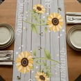 thumbnail image 5 of Table Runners 72 Inches Long Dress Scarves, You Are My Sunshine Farmhouse Kitchen Table Runner, Coffee Tablerunners, Yellow Sunflowers Cute Bees Heart Retro Wood 14x72 Inch, 5 of 9