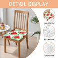 thumbnail image 2 of Summer Watermelon Seat Covers for Dining Room Chairs Set Of 4,Stretch Printed Washable Chair Seat Cover with Elastic Ties and Button,Removable Waterproof Couch Cushion Covers, 2 of 6