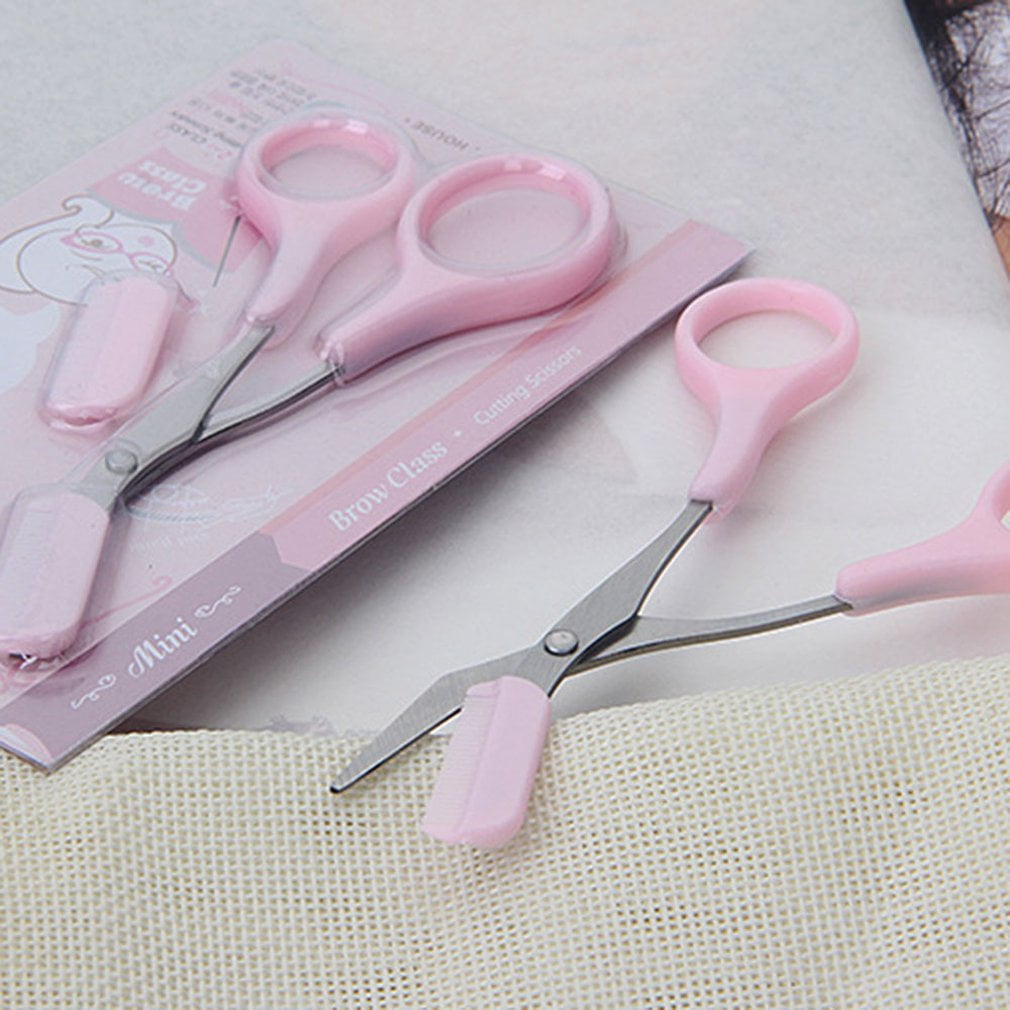 Eyebrow Trimmer Scissors With Comb Remover Makeup Tools Hair Removal Grooming Shaping Shaver