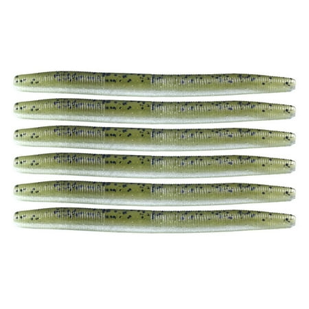 BE-TOOL 6Pcs Soft Plastic Earthworm Lures 11.5cm/4.5in Worm Lure Shrimp Bass Fishing Bait for Saltwater Freshwater