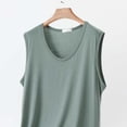 thumbnail image 5 of Besolor Plus Size Pajamas Tank Tops for Women Crew Neck Sleeveless T-Shirts Summer Lightweight Thin Comfy Loose Loungewear Basic Tee Tanks, 5 of 5