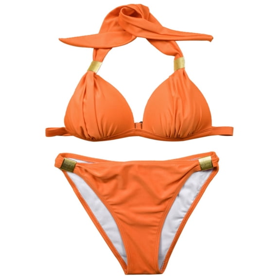 XuJwPNcy Womens Biniki Sets Summer Beach Vaction Swimwear Two Piece Swimsuits Cute Padded Halter Bathing Suit